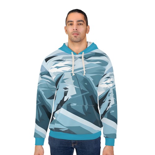 Frozen Tundra Hoodie All Over Print Winter Landscape Pullover Outdoor Travel  - Picture 5 of 25