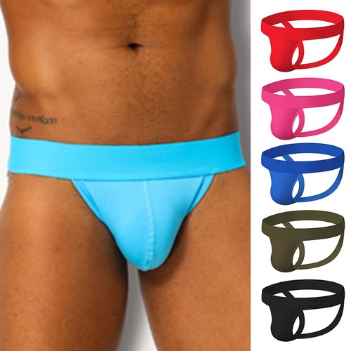 JOCKMAIL Slip da uomo sospensorio atletico sostenitore uomo Jockstrap arcobaleno uomo sport intimo jockstrap per palestra sport, bianco, M