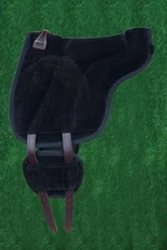 New English Leather Suede Black Bareback saddle Pad Size 15 To 16 inch