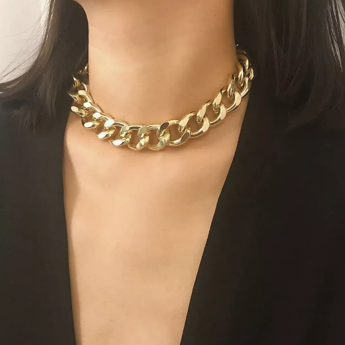 Gold plated store cuban choker
