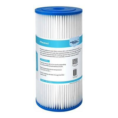 18 Pack 10'' x 4.5'' for Big Blue RO Sediment Pleated Water Filter 5/20/50 Micron