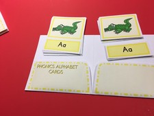 Montessori - Pre-Reading Three Part Cards And Folio - Phonics Alphabet Cards