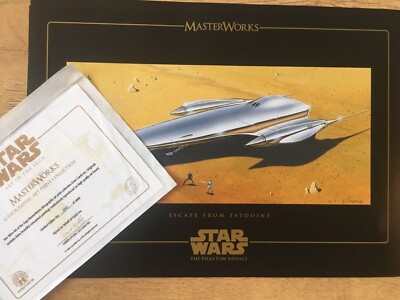 Vintage Star Wars Masterworks Konzept Kunst Gemälde Druck Doug Chiang Portfolio