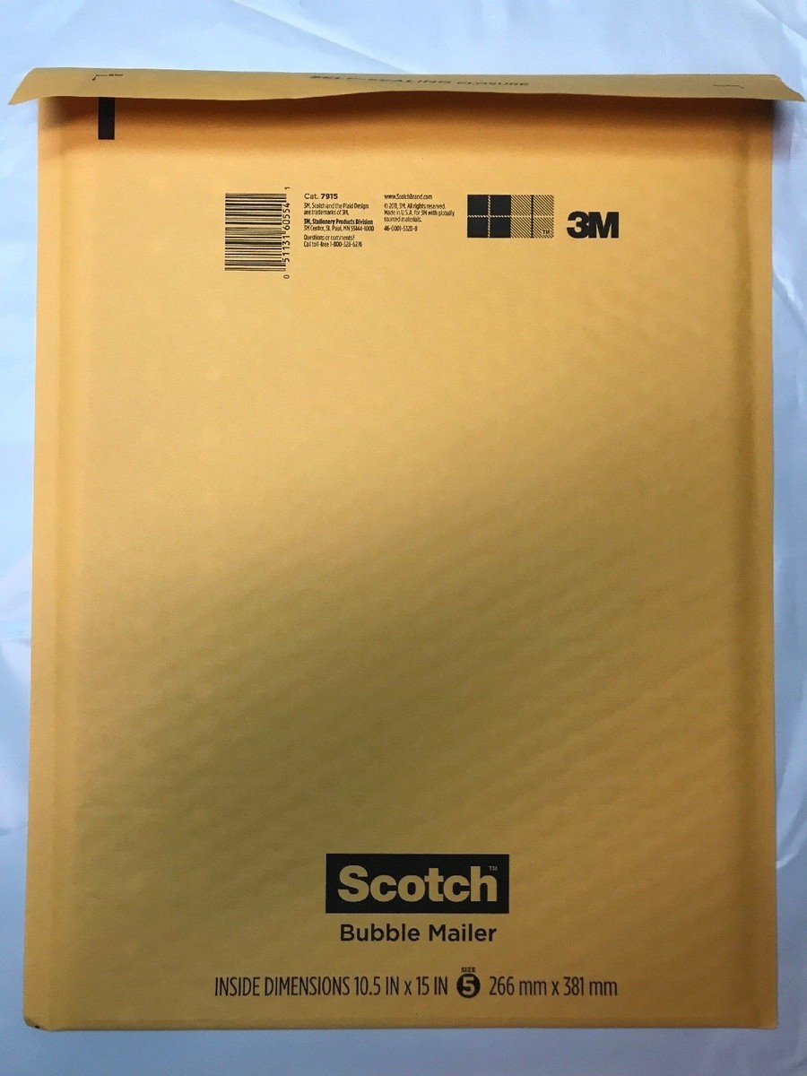 Scotch Bubble Mailer Sizes Scotch 8913 Plastic Bubble Mailer, Size 0,