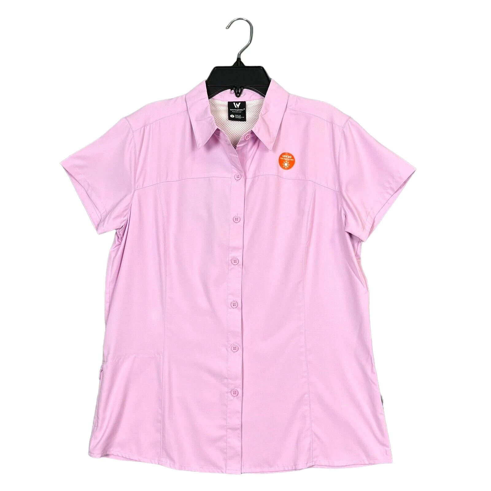 White Sierra Women's Shirt Size M Lavender UPF 30 Soft Moisture Wicking Fabric