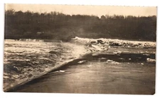 Postcard Real Photo Dam Water Falls on a River Unknown Area Vintage Used