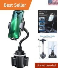 13" Adjustable Gooseneck Car Phone Holder with Anti-Shake Mount - Universal Fit