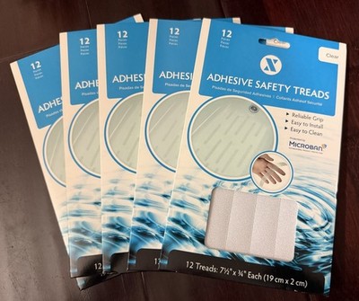 5X SlipX Solutions Adhesive 7.5'' Non-Slip Safety Treads Traction to Tubs Shower