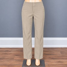 Chicos So Slimming Ankle Pants Womens Size 1 Tummy Control Stretch Beige Khaki 8