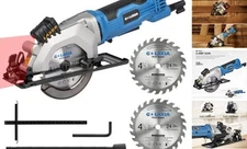 Mini Circular Saw, 4Amp 3500RPM Corded Circular Saw with 4Amp circular saw