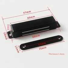 1Pcs Door Cabinet Magnetic Catch Magnet Latch Closure, 97x18mm Black