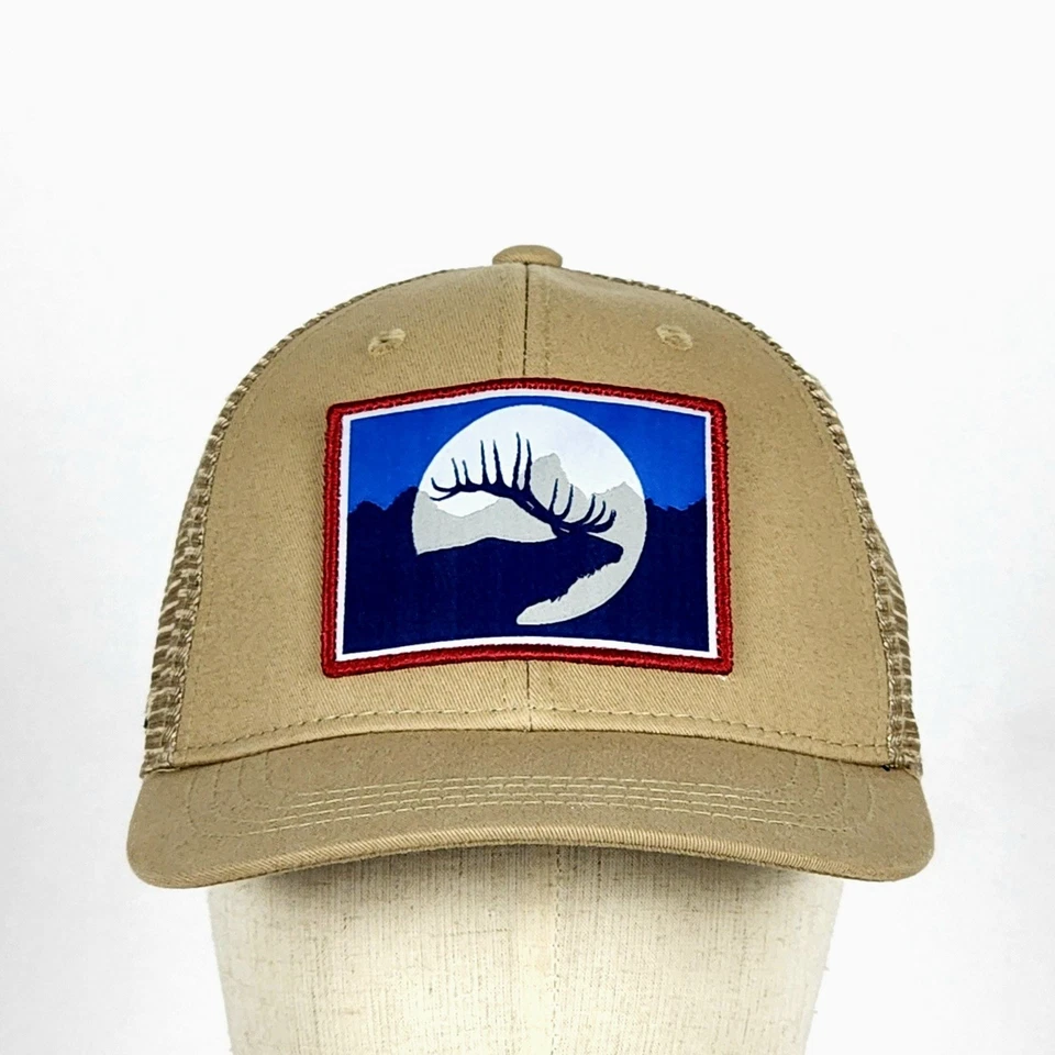 Rep Your Water Wyoming Warpiti Rep Your Wild Tan w/Tan Mesh Snapback Hat - Image 3 of 4