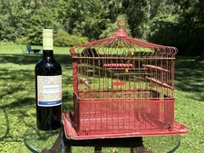 Antique Victorian HENDRYX Art Deco Hanging Bird Cage USA