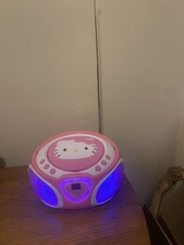 Hello Kitty KT2025 CD Player Boombox AM/FM No Cord. Works with Batteries Tested