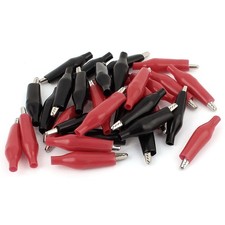 32Pack Crocodile Alligator Test Clip for Electrical Jumpers Wire Cable Red Black