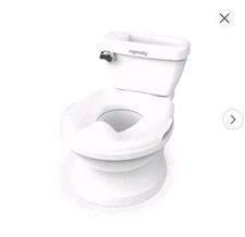 Ingenuity My Size Potty Pro 2 in 1 Potty Training Toilet with Flush Sound White 