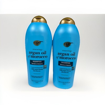 2 Pack OGX Renewing Argan Oil of Morocco Shampoo 25.4oz Repair Strengthen Hair