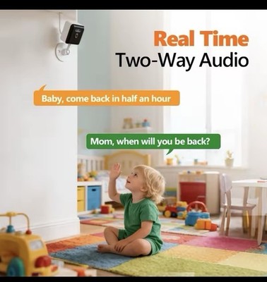 NEW MINI WIFI SECURITY CAMERA W/ 2 WAY AUDIO PLAYBACK CAMERA AND MUCH MORE !