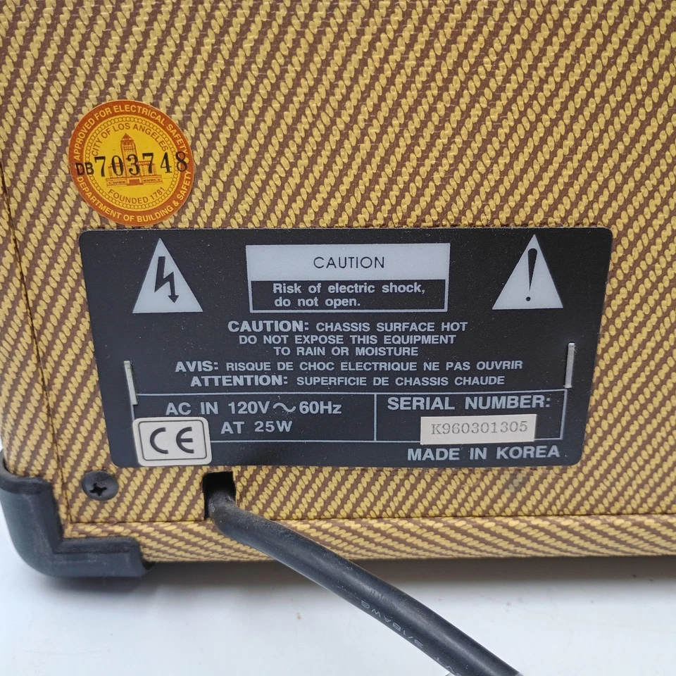 Raro Amplificador de Guitarra Epiphone EP-800R 8" Altavoz Tweed 15W Amplificador de Práctica Amarillo Foto 4 de 4