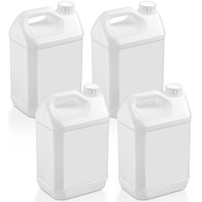 4 Pack 1 Gallon Plastic Jug with Child Resistant Lid Jugs with Ergonomic Hand...