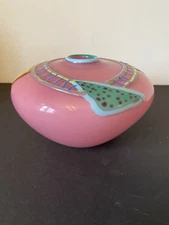 Vintage Richard Rackham Swedish Pink Opaline Art Glass Base  Eldoluft Studios