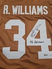 Ricky Williams 98 HT Signed XL Orange Football Jersey Beckett Dolphin Longhorns
