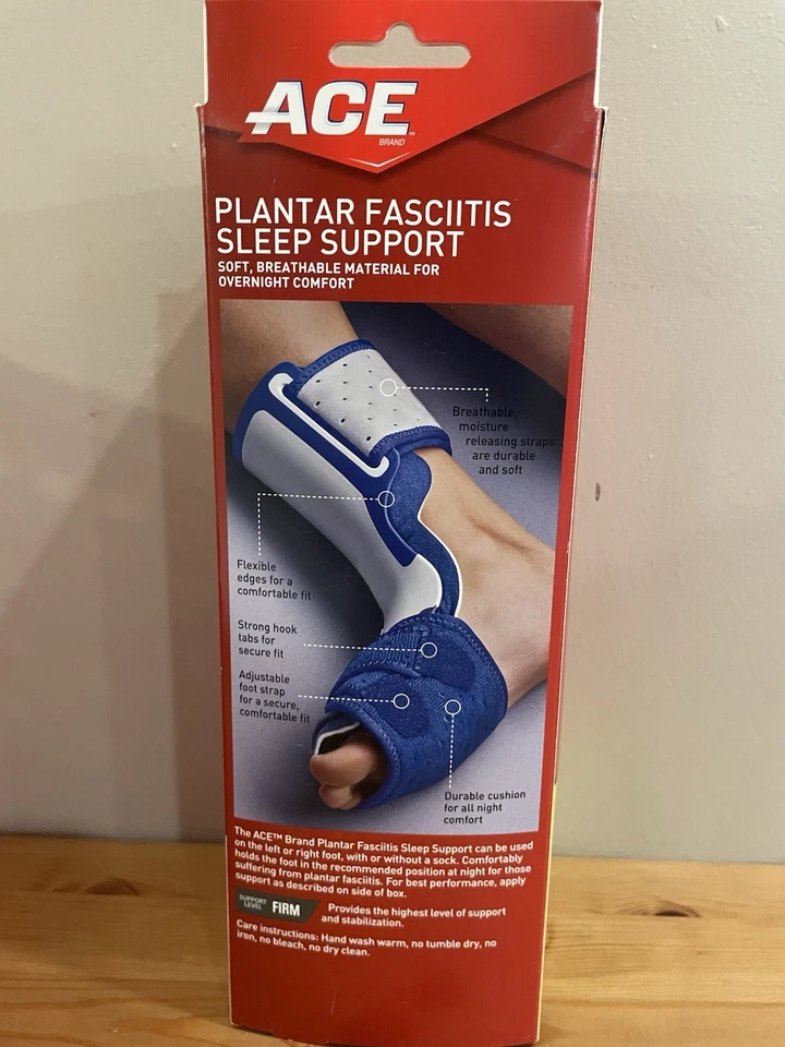 ACE Brand Plantar Fasciitis Sleep Splint Support Adjustable Firm Left Right - Image 2 of 4