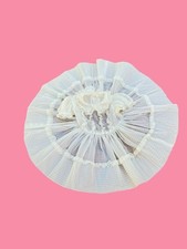 Vintage 50s Little Girls Party Dress Sheer Windowpane Organdy/Full Twirl Size 18