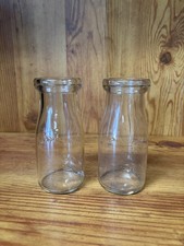 Vintage Half Pint Glass Milk Bottle Lot Of 2 ...