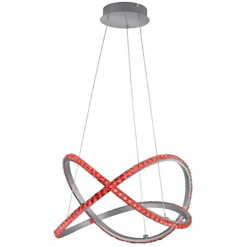 RUBIN LAMPADARIO A SOSPENSIONE A LED 50 CM CRISTALLO CON TELECOMANDO - Immagine 3 di 4