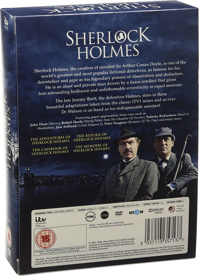 Sherlock Holmes: The Complete Collection (DVD) Jeremy Brett (UK IMPORT) - Image 3 of 3