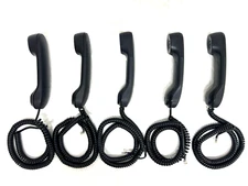 Lot of 5 Handsets w/ Cords for Alcatel Lucent 4000 & 8000 Series IP Phones; OEM