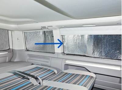 ISOLITE Inside Seitenfenster links B-C-Säule, VW T6.1/T6/T5 mit PKW-Verkleidung