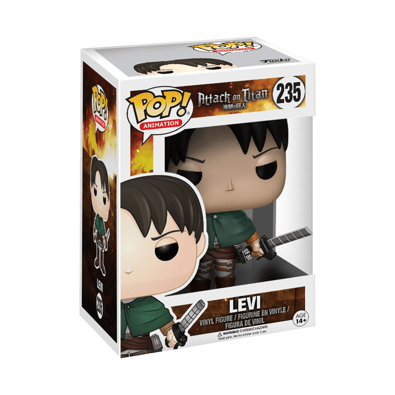 Funko Boneco do Capitão Levi Ackerman Pop Attack On Titan