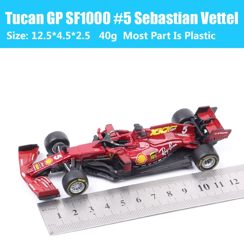 BBurago 1/43 Tucan GP Ferrari SF1000 #5 Sebastian Vettel 2020 F1 Model Car Toy - Image 2 of 4