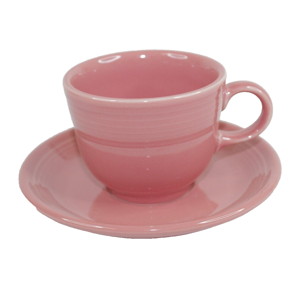 Fiesta Rose Pink Saucer and Cup Set Fiestaware Made in USA