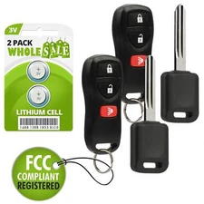 2 Replacement For 04 05 06 07 08 09 10 11 12 13 14 15 Nissan Titan Key + Fob