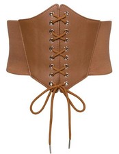 Plus Size Belt for Women Vintage Renaissance Corset Belt Brown 2XL