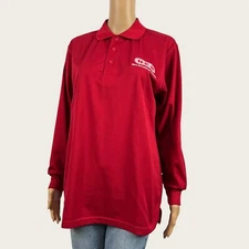 Adult SMALL Unisex H-E-B Grocery Stores Red Employee Uniform Work Polo Shirt