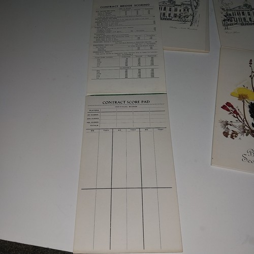 Bridge Card Game Vintage Score Pads Lot Of 6 variations  - Picture 6 of 9