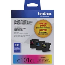 3PK Genuine Brother LC-101 CMY Ink Cartridge for DCP-J152W MFC-J245 MFC-J870DW