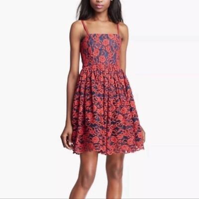 alice and olivia red lace dress Alice & Olivia