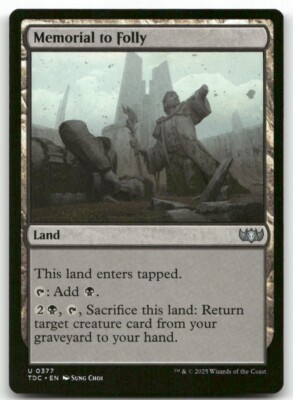 Memorial to Folly #377 MTG Tarkir Dragonstorm TDC NM X1