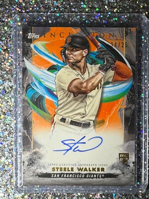     STEELE WALKER 2023 TOPPS INCEPTION ROOKIE AUTOGRAPH ORANGE RC /25