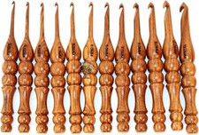 Wooden Crochet Hook Knitting Weave Yarn Craft Rosewood Crochet Needle