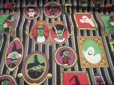 2012 Riley Blake Halloween Haunted House Picture Gallery Fabric 1.5 yds OOP