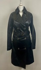 Belstaff Black Leather Gold Label Woman’s Trench. Worn Once!!!!