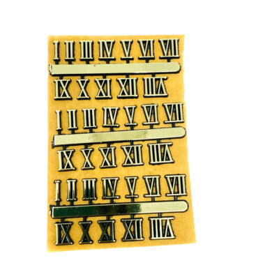 3 x 12 Pcs DIY Roman Clock Numerals, Decorative Clocks Replacement Parts, Gold