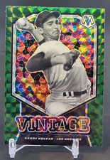 2021 Panini Mosaic Vintage #V15 Sandy Koufax Green Prizm