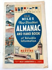 Vintage 1941 Miles Almanac and Hand Book Miles Nervine